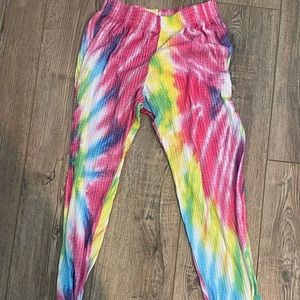 rainbow tie dye sweatpants size xs